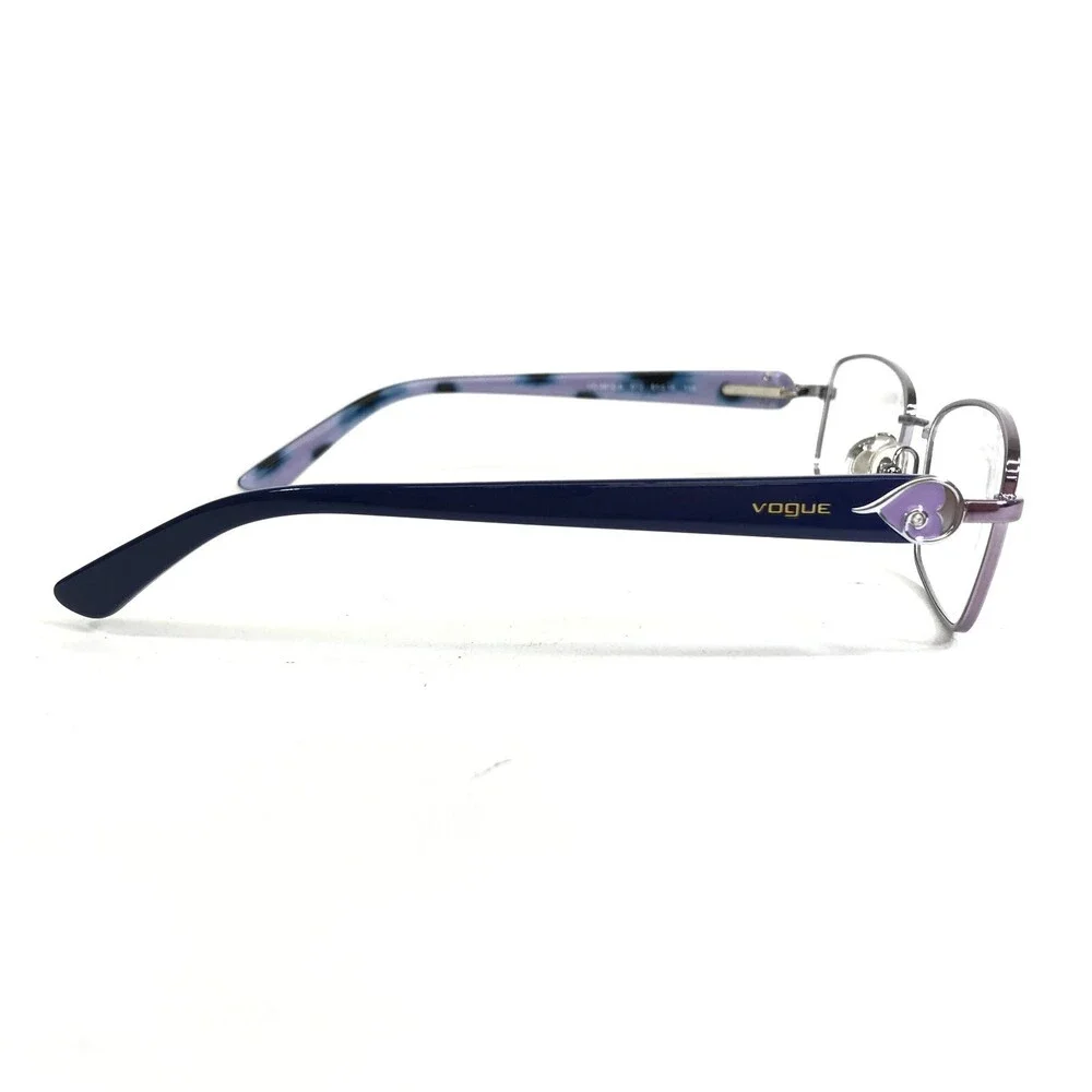 Vogue Eyeglasses Frames VO3812-B 612 Blue Purple Cat Eye Wire Rim 51-16-135